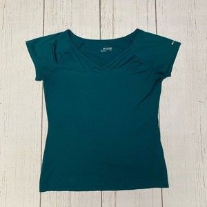 Columbia Green/Teal Short Sleeve Workout Tee